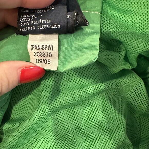 Lot 2 TOMMY HILFIGER mens Y2K yellow Green TOMMY FLAG Swim Trunks Shorts Large - Picture 7 of 12